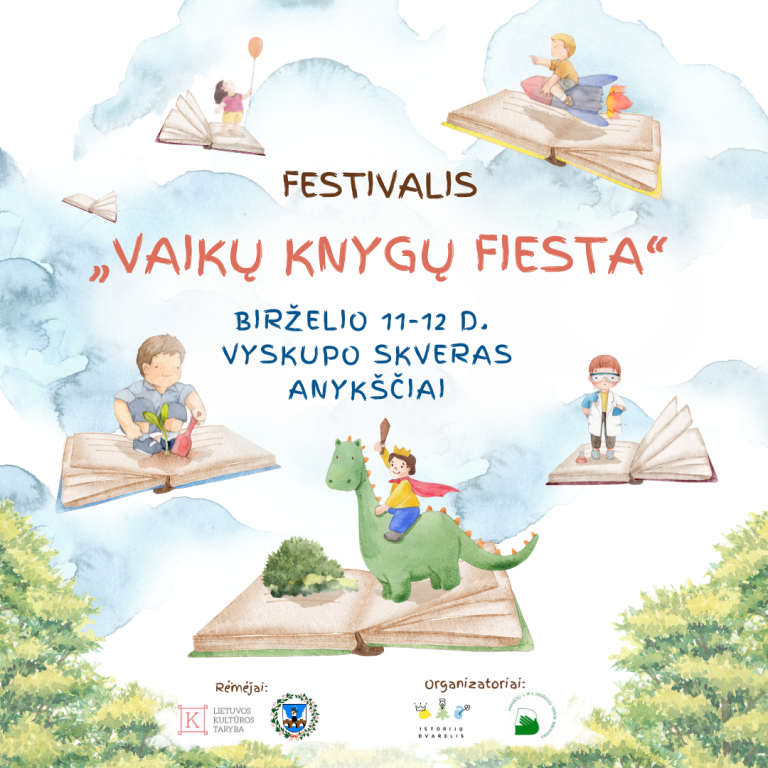 Read more about the article ,,Vaikų knygų fiesta“ festivalis vaikams ir visai šeimai Anykščiuose
