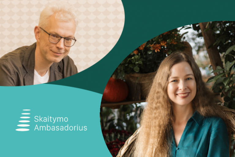 Read more about the article Susitikimas su Skaitymo ambasadoriumi J. Žilinsku ir Ukrainos vaikų knygų autore K. Jehoruškina