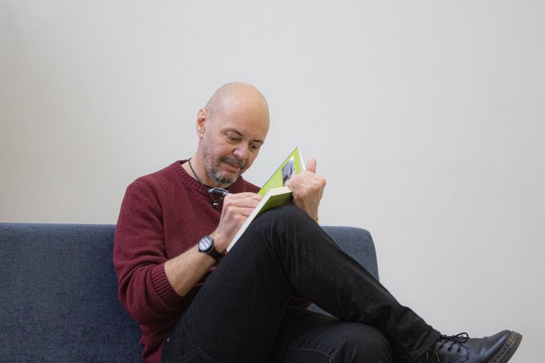 Read more about the article Fabio Geda pristatė knygą „Jūroje būna krokodilų“